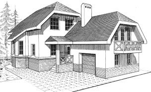 Строим загородный дом с гаражом