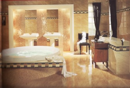 Как оформить интерьер ванной в стиле арт-деко?