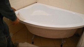   Как установить акриловую ванну