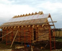 Строительство крыши бани